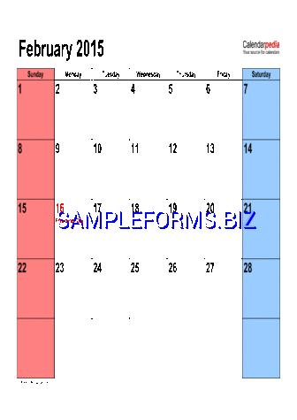 February 2015 Calendar 1